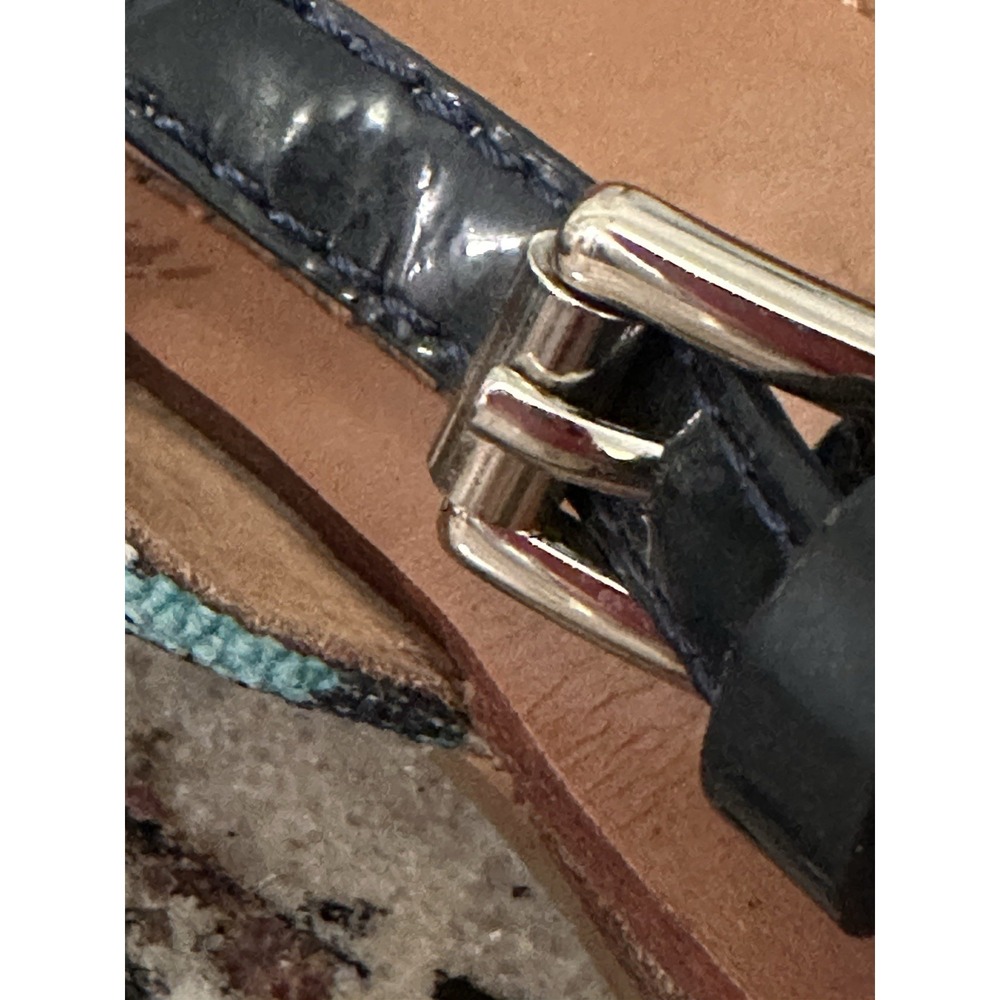 Coach Sammy Thong/flip Flop Sandals 8.5 Blue Pattern Summer Chic - Picture 10 of 13